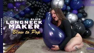Alice Longneck Maker : Blow to pop Blue Unique 16"