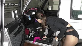 Hosiery car vacuuming in pantyhose