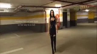 Goddess Kim lost and stuck on way to a club