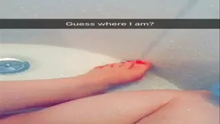Rubbing My Hairy Pussy in the Bath