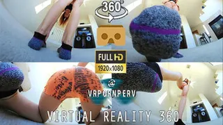 VR360 - Little Step-Brother by Sweaty Yoga Feet and Smelly Ass ft. Giantess Jolene Hexx - - 0189