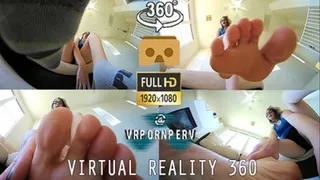 VR360 - Cumming on your Giantess Sisters Feet - - 0179