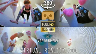 VR360 - Step Sister Sweaty Sock Slave ft. Stella Liberty & Olivia Rose - - 0155