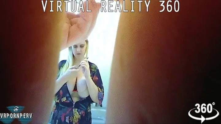 VR360 - Unaware Massive Tit Bathroom Spying ft. Giantess Codi Vore - - 0560