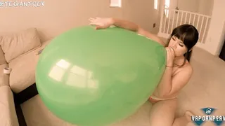 Tegan Trex's First Blow to Pop 36" Green Balloon - 0303