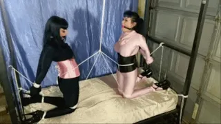 Nyxon and Luna Dawn.. Crotch Rope Tug O' War