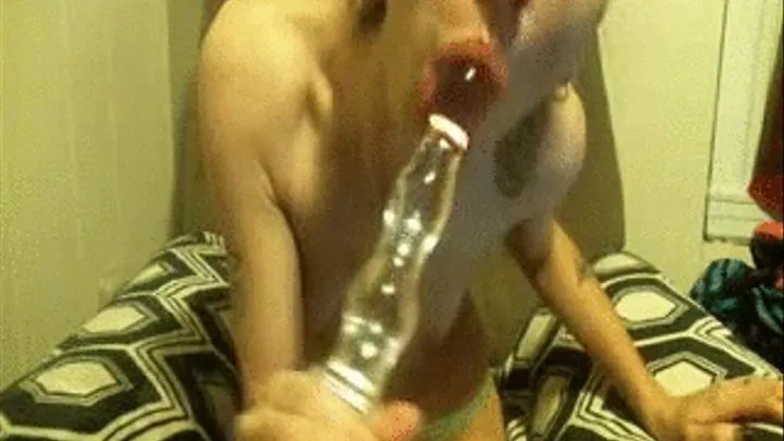 Suck and Fuck Glass Dildo