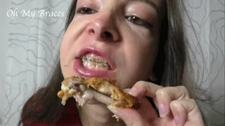 Brutal devouring of chicken wings