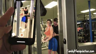 Caught Step-Sis Cheating at Gym
