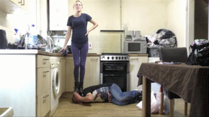 Heavy Boot Trampling In The Kitchen