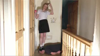 Head Stomping & Head Kicking Trampling School Girl