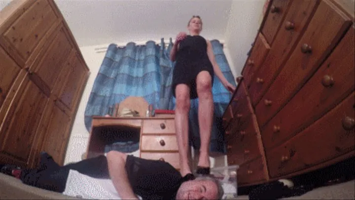 Head Standing In High Heels With 2 Dresses FLOOR CAM