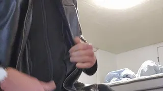 Leather daddy Jack's huge dick