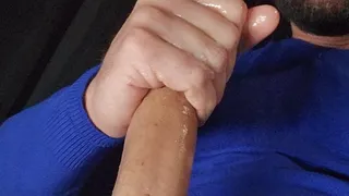 Big dick edging oily hand job