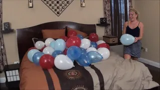 Sexy balloon POPPING in the bedroom