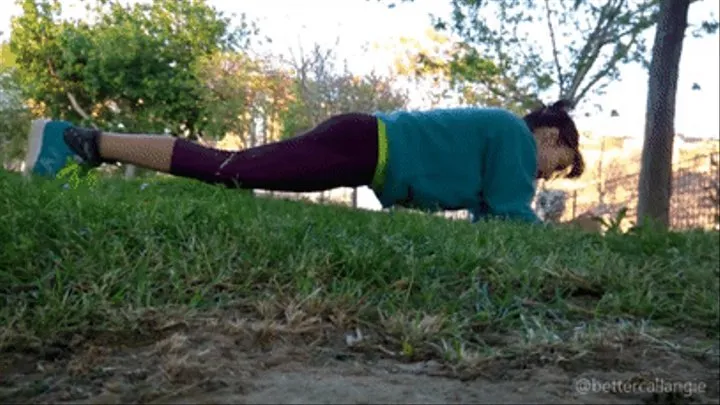 The plank exercise challenge: watch me suffer while busting my abs in the park SDD