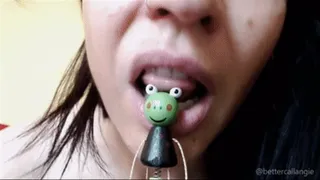 A sloppy "blowfrog", so fucking hungry of you, look how I lick, suck and spit this little froggy and imagine what I would do with you