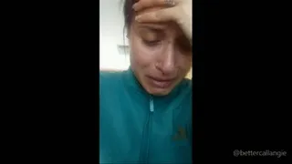 Emotionally unstable girl: I am crying in a bad day in a depressing period, improvised amateur clip