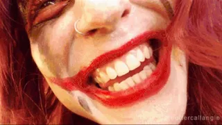 ASMR: Total vore immersion, Angie the clown smacks and licks her lips, sighs, breaths, moans, giggles, whispers and invites you to be swallowed in her fair ride
