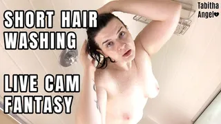 Short Hair Washing Cam Fantasy