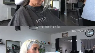 4113 3 bleaching the roots in german hair salon