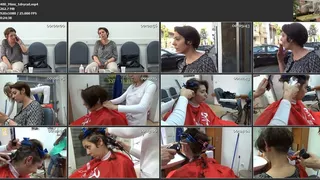 8400 Mimi dry shorhaircut in barbershop