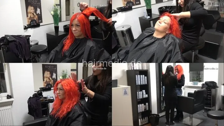 7095 redhaid coloring and perm Part cut and blow
