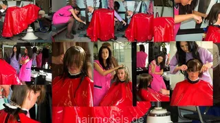 893 Jana R 2 haircut training nylon apron plastic cape