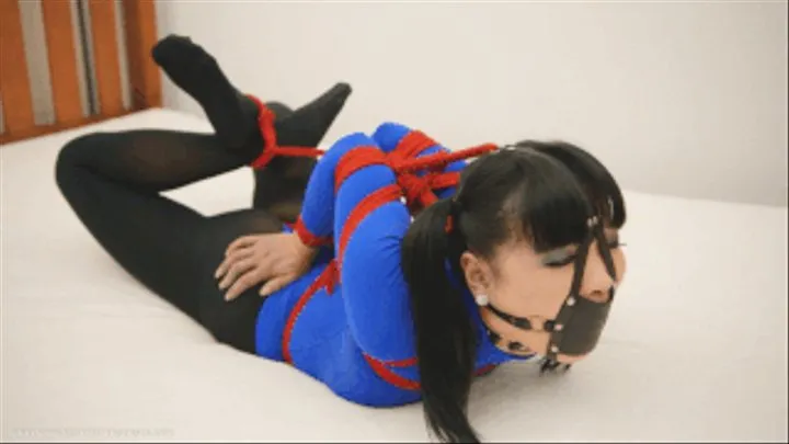 RS-141 Movie - Blue Bodysuit Red Rope