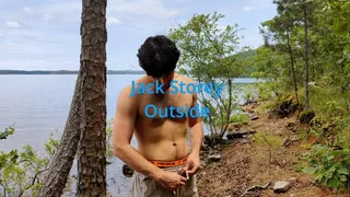 Straight Jack Storey Jerks off in the Woods