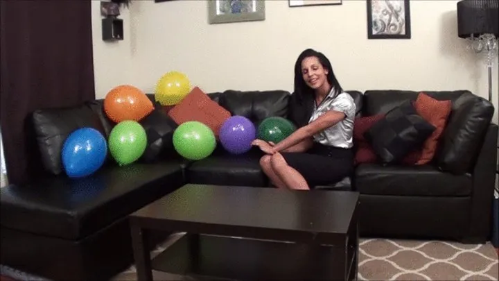 Mandy Candy loves to sit on her balloons!