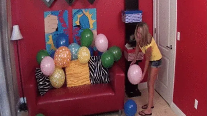 Popping balloons!