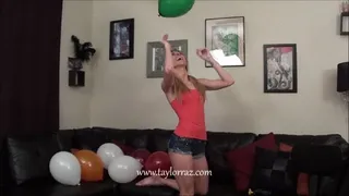 Hottie Sasha pops her balloons