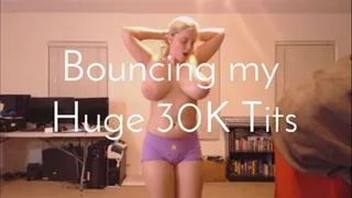 Bouncing my 30K Oiled Up Tits