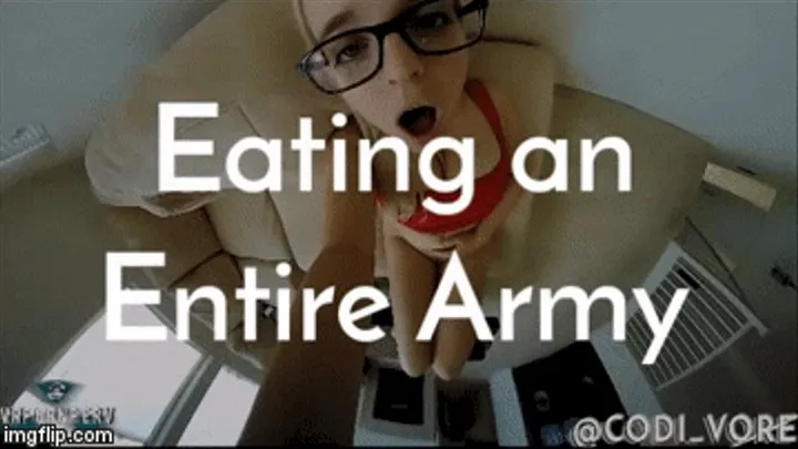 Eating an Entire Army - Giantess Vore