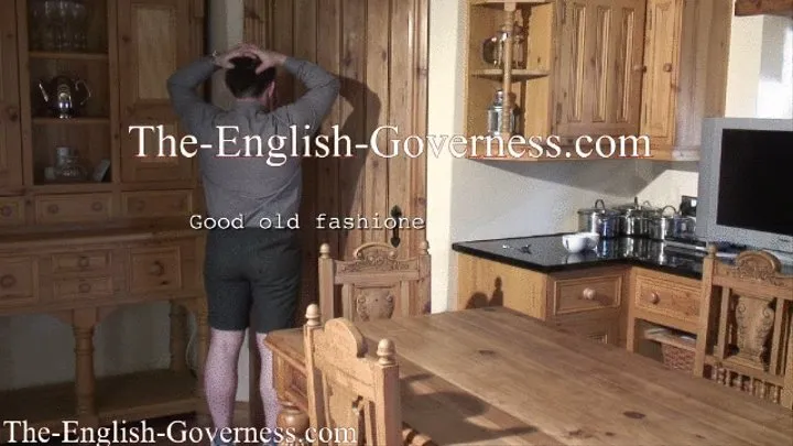 The Governess Canes The Naughty Boy In the Kitchen!