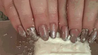 My strong nails remove shavings from hard soap