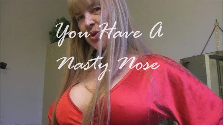 YOU HAVE A NASTY NOSE