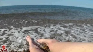 My feet in the sea