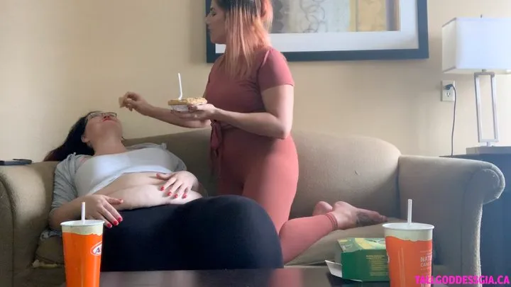 Gia Feeds Amanda Pie