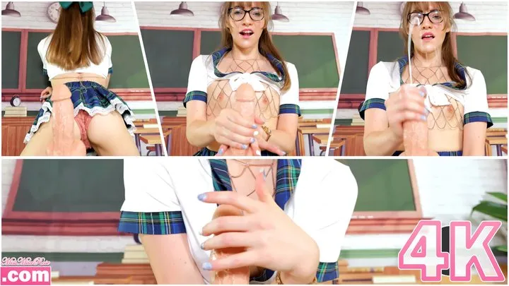 Seductive School Girl Milks Your Cock