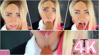 Gwen Stacy's School Girl Ahegao Blowjob