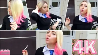 Gwen Stacy School Girl Smoking Seduction