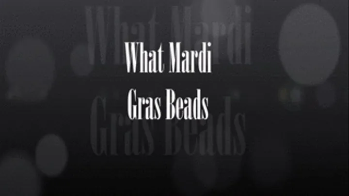 What Mardi Gras Beads