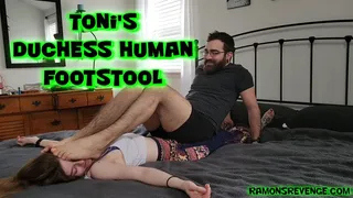 Toni's Duchess Human Footstool!