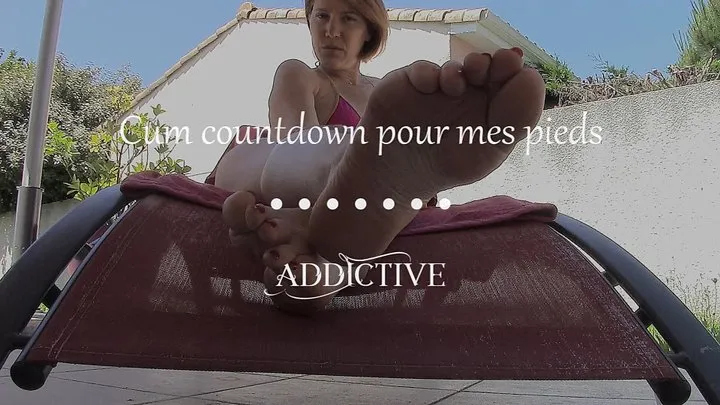 French - Cum countdown pour mes pieds