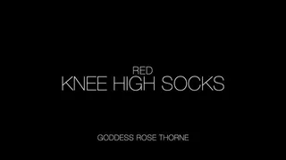 Red Knee High Socks