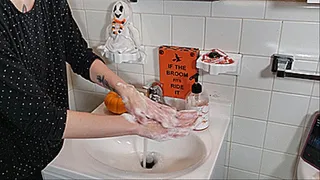 Sexy Sudsy Halloween Hand Washing (4K - UHD MP4)
