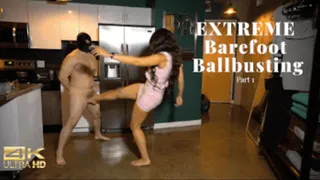 Extreme Barefoot Ballbusting - Part 1