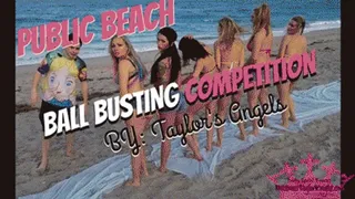 Public Ball Busting Competition on the Beach!